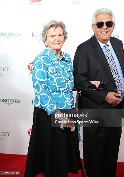 Penny Chenery, owner of legendary race horse Secretariat, arrives on the red carpet at the 141st running of the Kentucky Derby at Churchill Downs in...