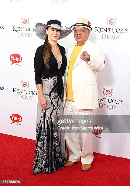 Comedian Cheech Marin arrives on the red carpet at the 141st running of the Kentucky Derby at Churchill Downs in Louisville, KY.