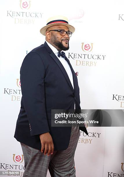 Musician Ruben Studdard arrives on the red carpet at the 141st running of the Kentucky Derby at Churchill Downs in Louisville, KY.