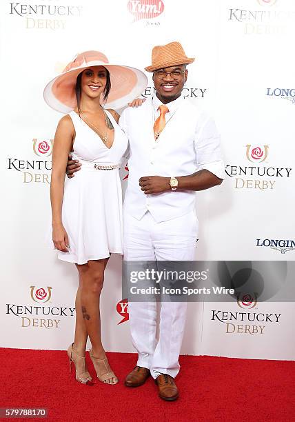 Musician Ne-Yo and Monyetta Shaw arrive on the red carpet at the 141st running of the Kentucky Derby at Churchill Downs in Louisville, KY.