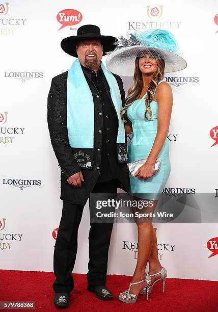 Musician Eddie Montgomery arrives on the red carpet at the 141st running of the Kentucky Derby at Churchill Downs in Louisville, KY.