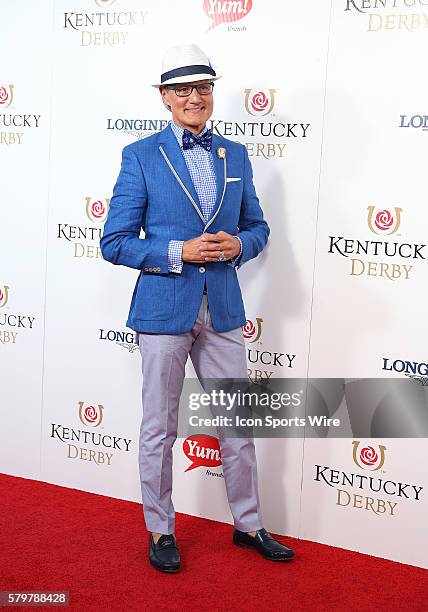Personality Monte Durham arrives on the red carpet at the 141st running of the Kentucky Derby at Churchill Downs in Louisville, KY.
