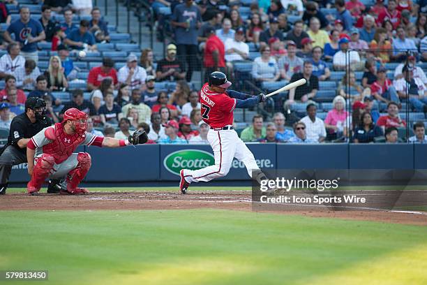 Atlanta Braves Catcher Christian Bethancourt [7569] during the National League Eastern Division match-up between the Philadelphia Phillies and the...