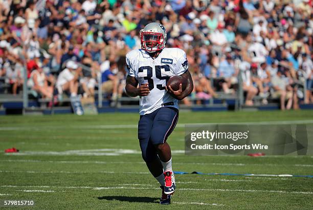 New England Patriots running back Jonas Gray during New England Patriots training camp.