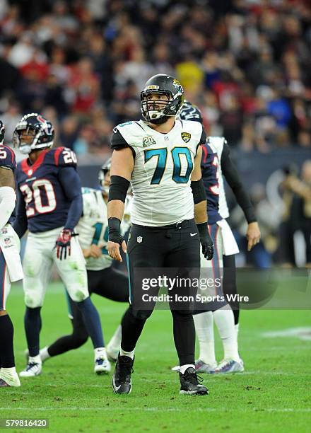 Jaguars center Luke Bowanko during 23 - 17 loss to the Texans at NRG Stadium in Houston, TX.