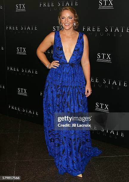 Kerry Cahill attends the premiere of STX Entertainment's 'Free State of Jones' at DGA Theater on June 21, 2016 in Los Angeles, California.