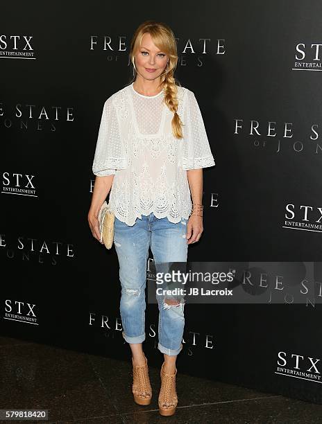 Charlotte Ross attends the premiere of STX Entertainment's 'Free State of Jones' at DGA Theater on June 21, 2016 in Los Angeles, California. *