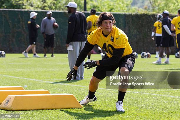 Pittsburgh Steelers linebacker Anthony Chickillo during the 2015 Pittsburgh Steelers Rookie Minicamp at the UPMC Sports Performance Complex in...