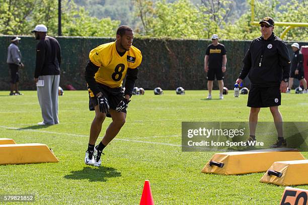 Pittsburgh Steelers cornerback Kevin Johnson during the 2015 Pittsburgh Steelers Rookie Minicamp at the UPMC Sports Performance Complex in...