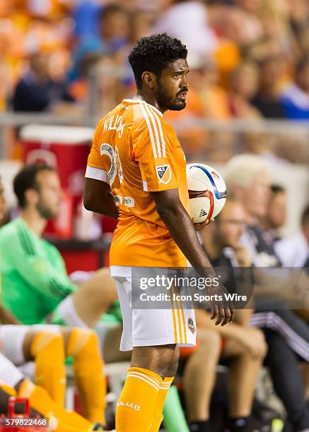 Houston Dynamo Sheanon Williams during the MLS soccer match, San Jose Earthquakes vs. Houston Dynamo at BBVA Compass Stadium in Houston, TX.