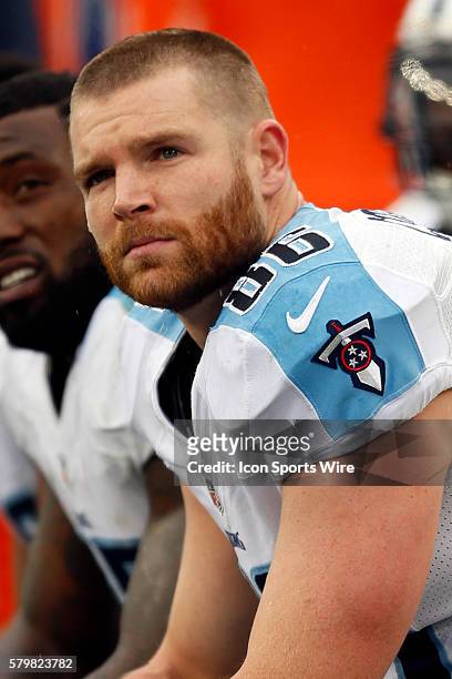 Tennessee Titans tight end Chase Coffman in action during the football game between the Indianapolis Colts vs Tennessee Titans at LP Field in...