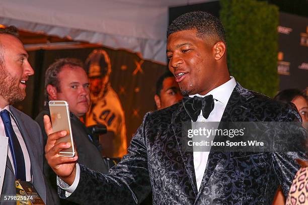 Tampa Bay Buccaneers quarterback Jameis Winston on the Red Carpet for the 5th Annual NFL Honors at the Bill Graham Civic Auditorium in San Francisco...