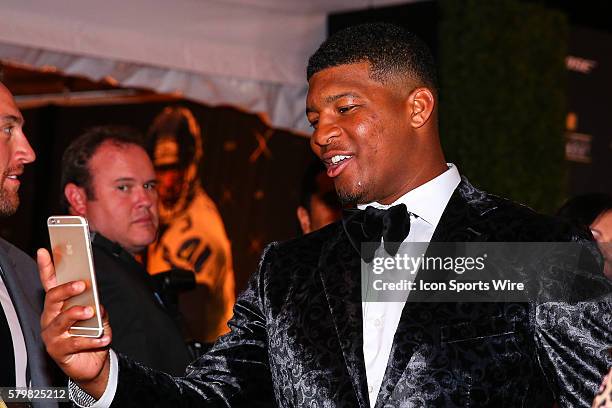 Tampa Bay Buccaneers quarterback Jameis Winston on the Red Carpet for the 5th Annual NFL Honors at the Bill Graham Civic Auditorium in San Francisco...