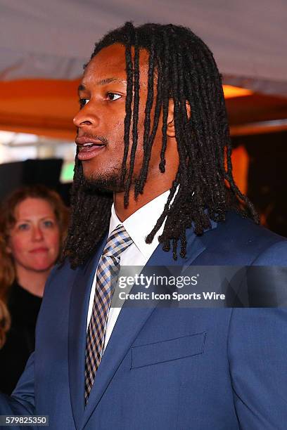 St Louis Rams running back Todd Gurley on the Red Carpet for the 5th Annual NFL Honors at the Bill Graham Civic Auditorium in San Francisco...