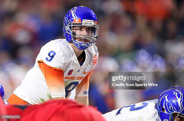 Boise State Broncos quarterback Grant Hedrick during the first half of the Vizio Fiesta Bowl game between the Arizona Wildcats and the Boise State...