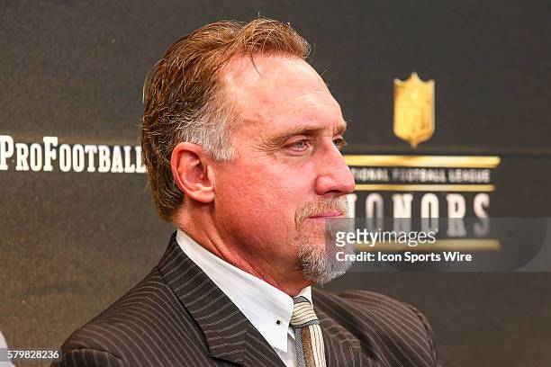 Kevin Greene at the 2016 Hall of Fame press conference at the 5th Annual NFL Honors at the Bill Graham Civic Auditorium in San Francisco California.