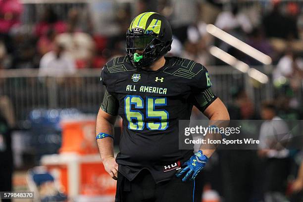 Team Armour offensive lineman Brian Chaffin during the 2015 Under Armour All-America Game at Tropicana Field in St. Petersburg, Florida.