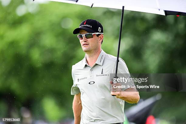 Zach Johnson departs the 9th green during final round action of the Crowne Plaza Invitational at Colonial in Ft. Worth, Texas.