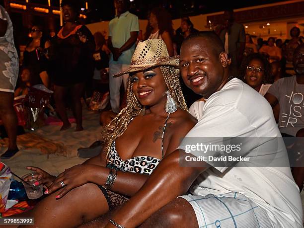 Guests attend the Neighborhood Awards Beach Party at the Mandalay Bay Beach at the Mandalay Bay Resort and Casino on July 24, 2016 in Las Vegas,...