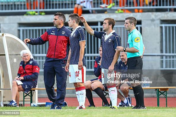 Head coach Jocelyn Gourvennec of Bordeaux during the Pre season friendly match between Girondins de Bordeaux and Athletic Bilbao on July 23, 2016 in...