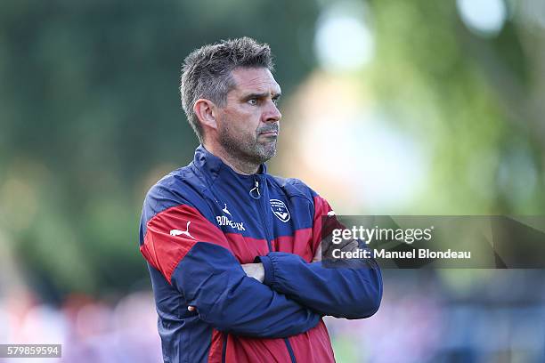 Head coach Jocelyn Gourvennec of Bordeaux during the Pre season friendly match between Girondins de Bordeaux and Athletic Bilbao on July 23, 2016 in...