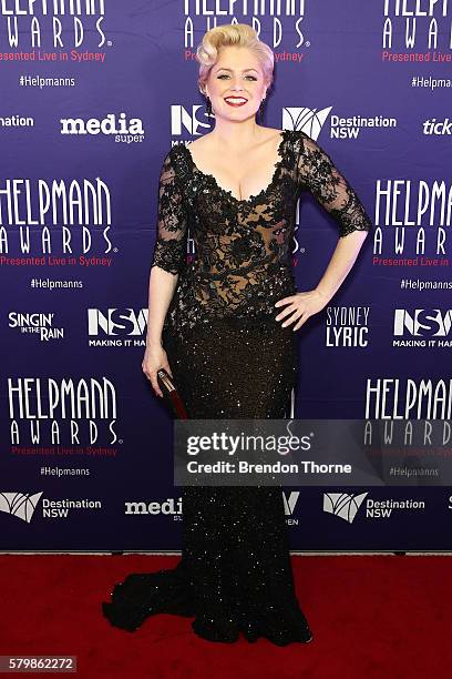 Helen Dallimore arrives ahead of the 16th Annual Helpmann Awards at Lyric Theatre, Star City on July 25, 2016 in Sydney, Australia.