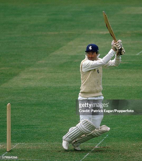 Alan Knott batting for Kent during the Benson and Hedges Cup match between Middlesex and Kent at Lord's Cricket Ground, London, 5th May 1984.