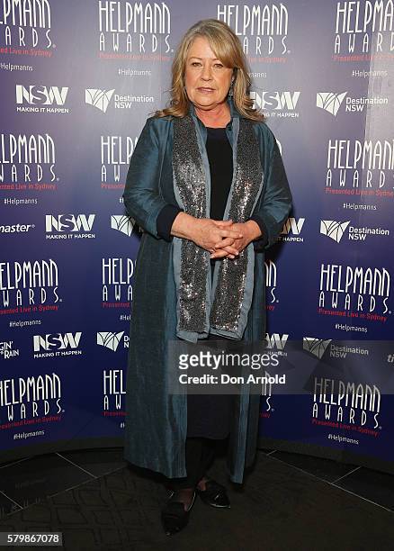 Noni Hazlehurst poses in the awards room at the 16th Annual Helpmann Awards at Lyric Theatre, Star City on July 25, 2016 in Sydney, Australia.