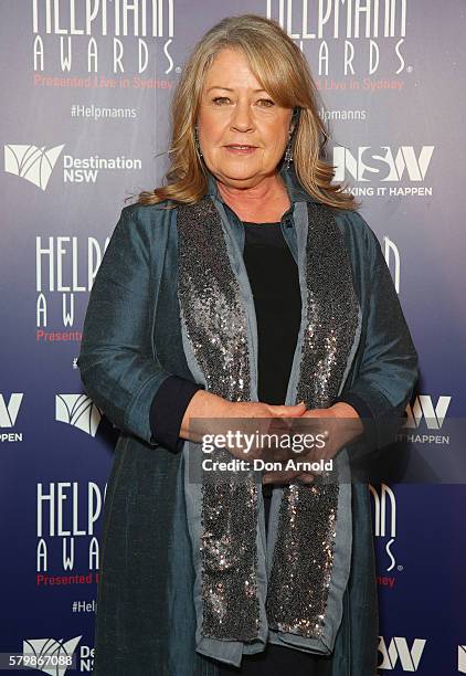 Noni Hazlehurst poses in the awards room at the 16th Annual Helpmann Awards at Lyric Theatre, Star City on July 25, 2016 in Sydney, Australia.