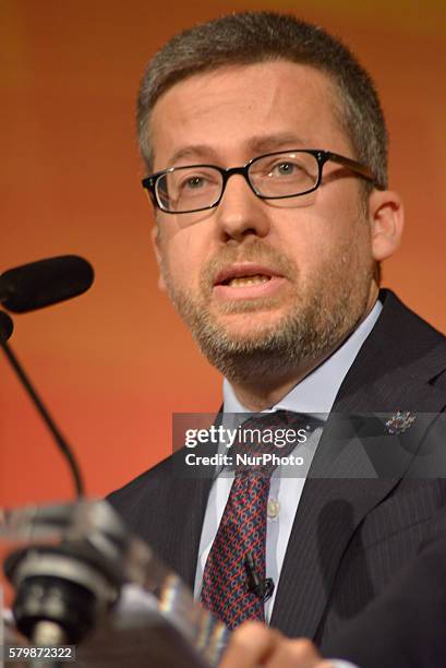 Carlos Moedas, European Commissioner for Research, Science and Innovation, speaking at the EuroScience Open Forum conference on July 25th in...