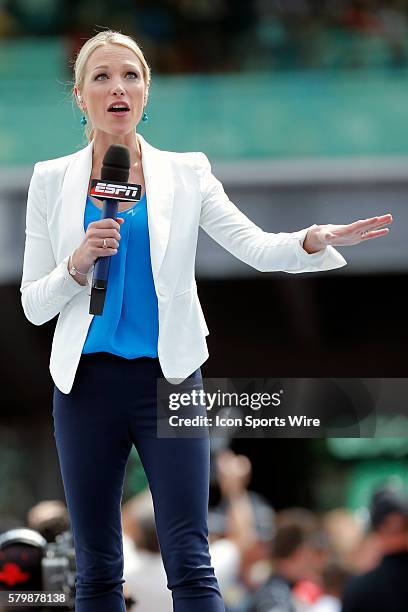 S Lindsay Czarniak during the 99th running of the Indianapolis 500 at the Indianapolis Motor Speedway Indianapolis, IN.