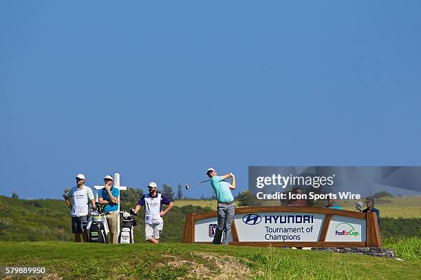 Brendon Todd on number twelve during the Final Round of the Hyundai Tournament of Champions at Kapalua Plantation Course on Maui, HI.