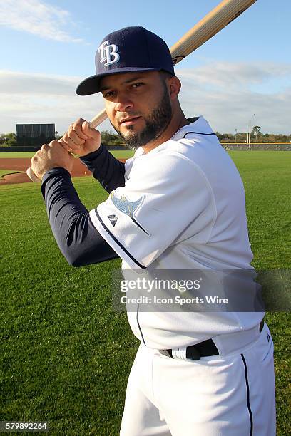 Mayo Acosta during the Tampa Bay Rays Spring Training workout at Charlotte Sports Park in Port Charlotte, FL.