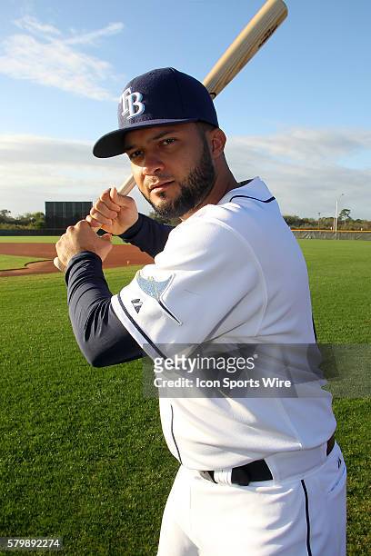 Mayo Acosta during the Tampa Bay Rays Spring Training workout at Charlotte Sports Park in Port Charlotte, FL.