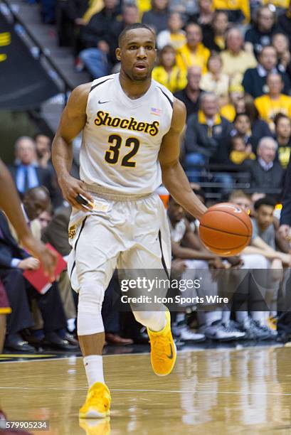 Wichita State Shockers guard Tekele Cotton during the NCAA Missouri Valley Conference mens basketball game between the Loyola Ramblers and the...
