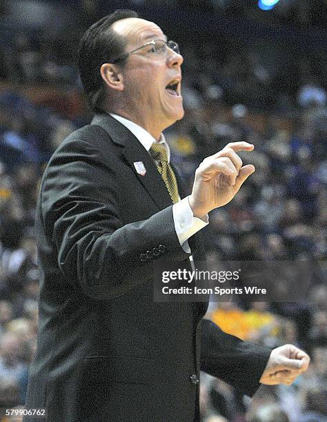 Wichita State coach Gregg Marshall during a Missouri Valley Conference Championship basketball game between the Wichita State Shockers and the Loyola...