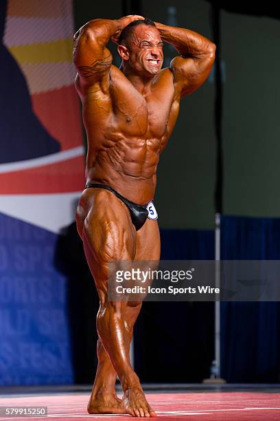Guy Cisternino competes in prejudging for the Arnold Classic 212 as part of the Arnold Sports Festival at the Greater Columbus Convention Center in...