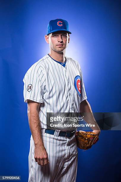 Pitcher Jacob Turner poses for a portrait during the Chicago Cubs photo day in Mesa, AZ.