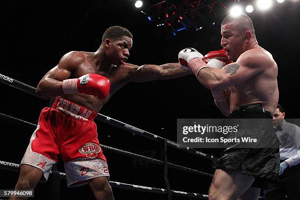 Antoine Douglas lost by tenth round TKO against Avtandil Khurtsidze on Showtime's Shobox at the Sands Bethlehem Event Center in Bethlehem,...