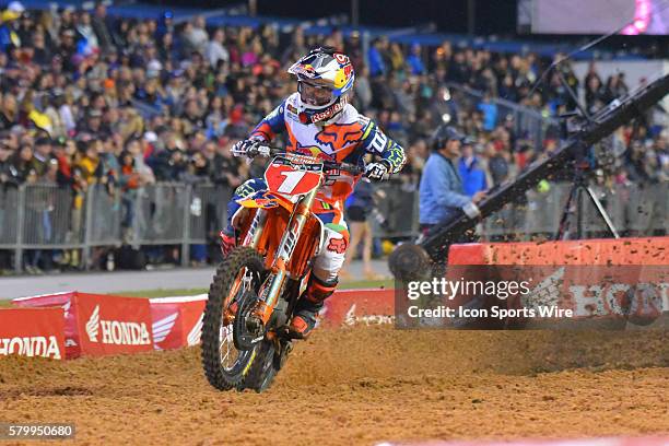 Ryan Dungey KTM 450 SX-F Factory Edit Clermont, FL KTM/RED BULL/MOTOREX/AKRAPOVIC/WP/DUNLOP in action during the AMA Monster Energy Supercross, held...