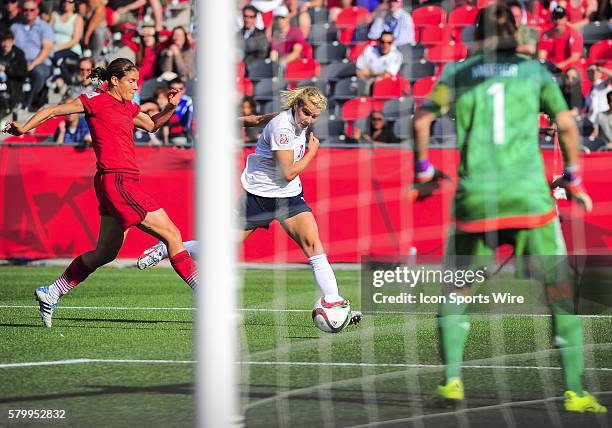 June 11, 2015 - Ottawa, Ontario, Canada Forward Ada Hegerberg of Norway shoots at goal during the FIFA 2015 Women's World Cup Group B match between...