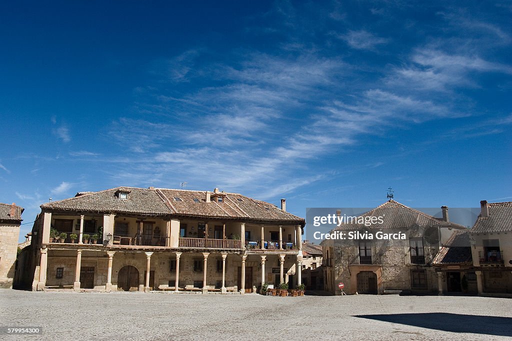 Plaza Mayor, Pedraza, Segovia, Castilla y Leon.