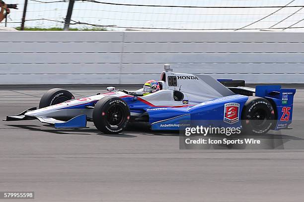 Justin Wilson driver of the Andretti Autosports Honda during the Verizon IndyCar Series ABC Supply 500 at Pocono Raceway in Long Pond, PA. Ryan...