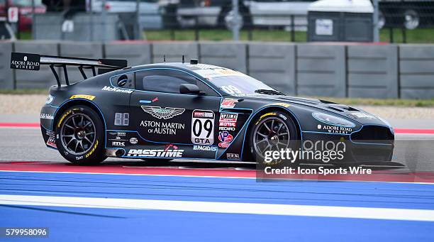 Mark McKenzie, driving an Aston Martin GT3 Vantage for TRG-AMR during the Pirelli World Challenge Grand Prix of Texas at the Circuit of the Americas,...