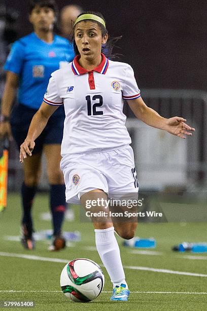 Costa Rica defender Lixy Rodriguez controls the ball during the 2015 FIFA Women's World Cup Group E match between Spain and Costa Rica at the Olympic...