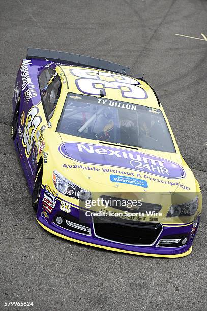 Ty Dillon practicing for the Quicken Loans 400 NASCAR Sprint Cup Series race at Michigan International Speedway in Brooklyn, Mi