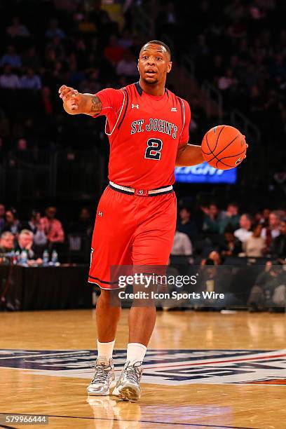 St. John's Red Storm forward Christian Jones during the first half of the Big East Tournament game between the Marquette Golden Eagles and the St....