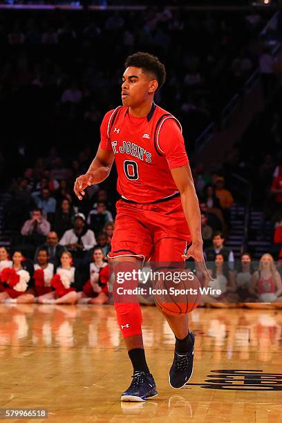 St. John's Red Storm guard Malik Ellison during the first half of the Big East Tournament game between the Marquette Golden Eagles and the St. John's...