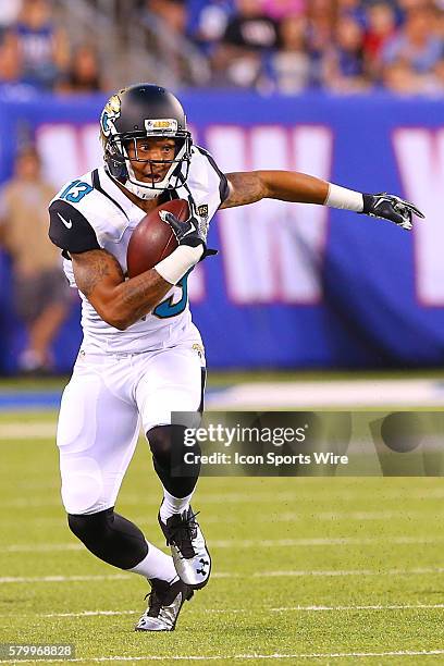 Jacksonville Jaguars wide receiver Rashad Greene during the first quarter of the game between the New York Giants and the Jacksonville Jaguars played...