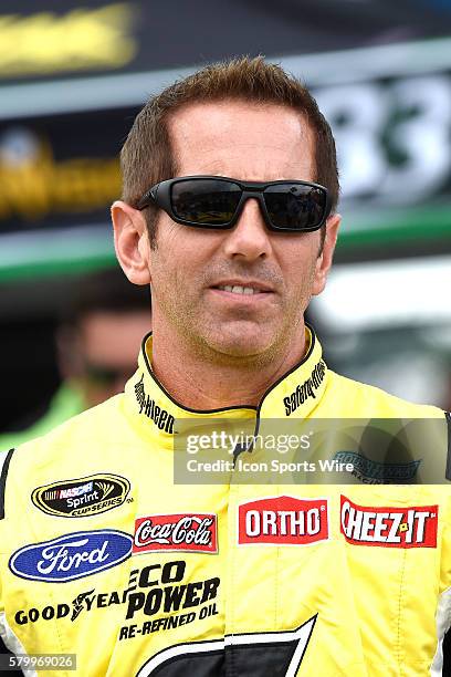 Greg Biffle prior to the running of the Quicken Loans 400 NASCAR Sprint Cup Series race at Michigan International Speedway in Brooklyn, Mi